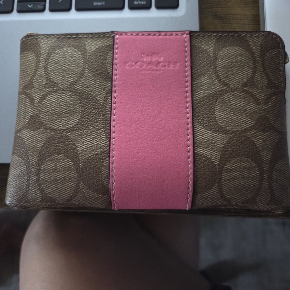 Coach Brown and Pink Wallet